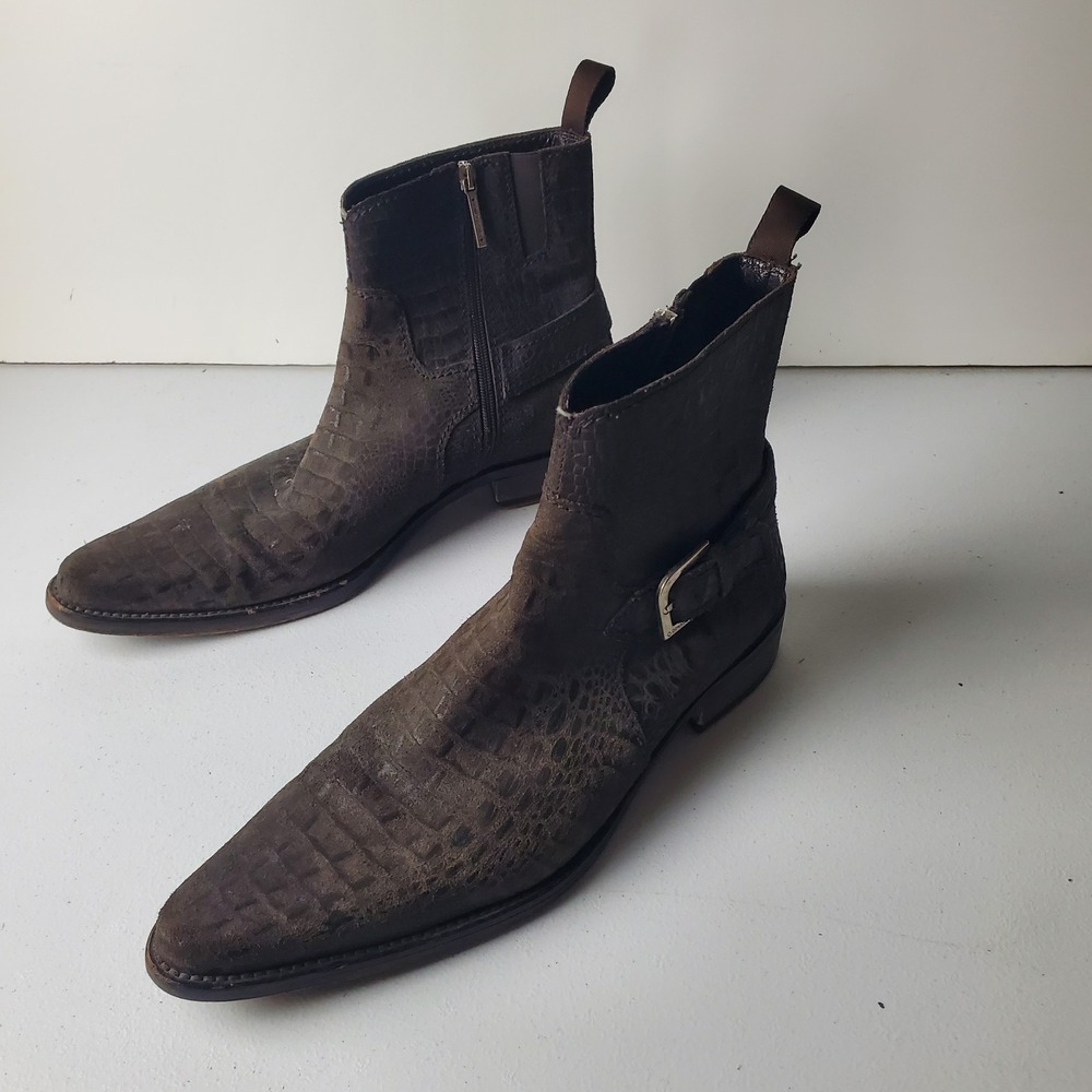 Donald J. Pliner Josh I20 Calf Hair Boots Mens 11.5 Monk Strap